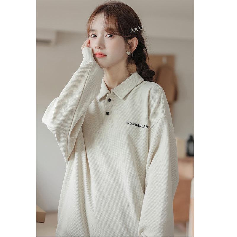 Retro Loose Long Sleeve Polo Sweatshirt - Versatile Casual Student Top XL (for 65-75 kg)
Retro Loose Long Sleeve Polo Sweatshirt - Versatile Casual Student Top XL (for 65-75 kg)