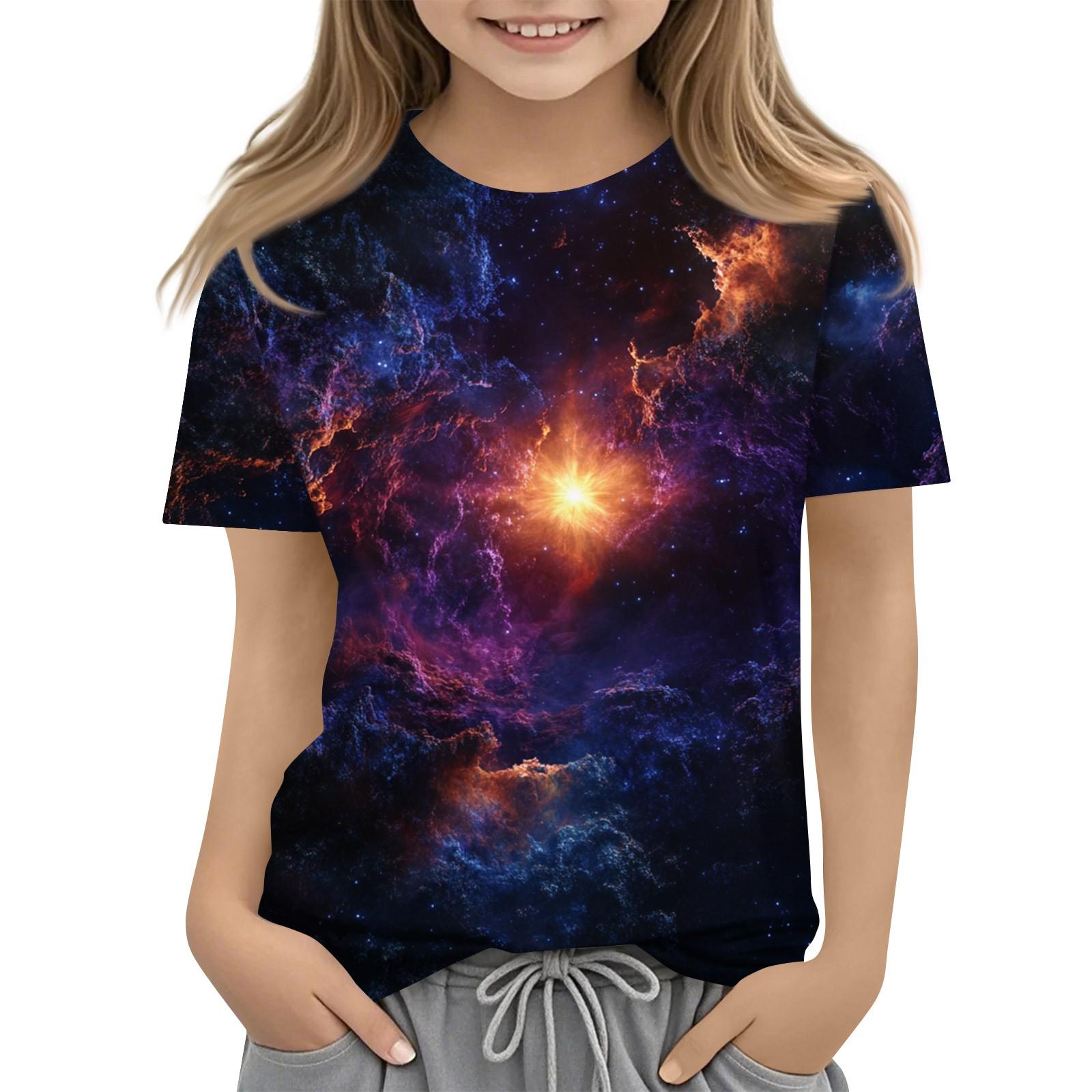 Футболка для малышей, девочек и мальчиков, симпатичные футболки с принтом звездного неба, детские рубашки 1-15 лет 160
Футболка для малышей, девочек и мальчиков, симпатичные футболки с принтом звездного неба, детские рубашки 1-15 лет 160