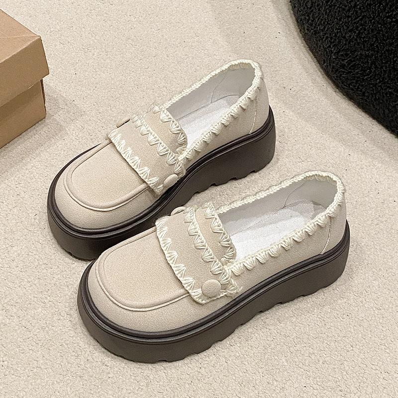 Fashion super fire retro round head platform small leather shoes women s new spring and autumn versatile one-pedal heightening loafers 35
Fashion super fire retro round head platform small leather shoes women s new spring and autumn versatile one-pedal heightening loafers 35
