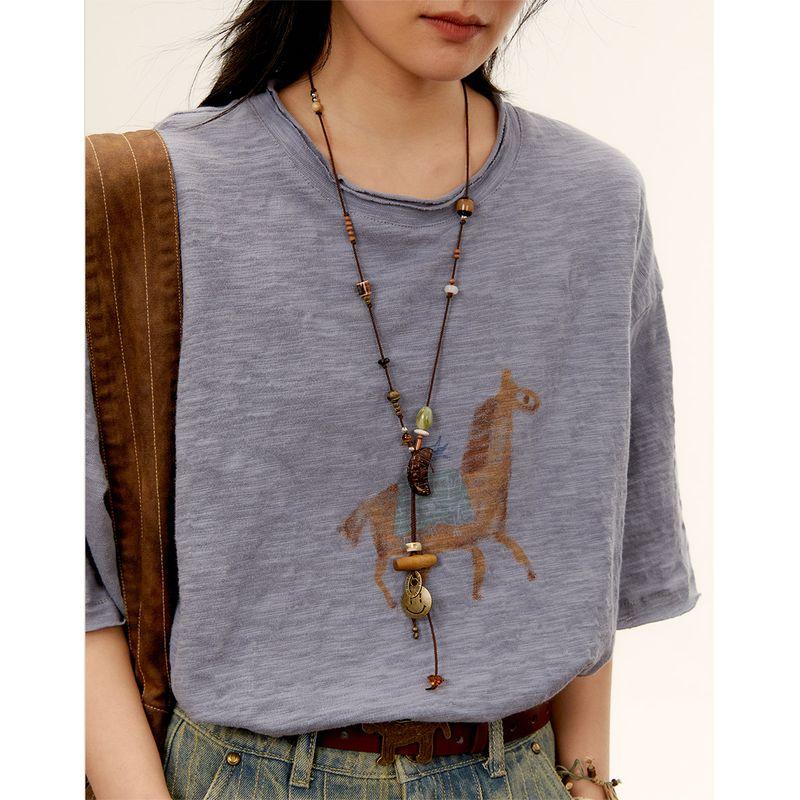 Нишевый стиль Подвеска в виде смайлика Футболка Винтажное украшение С бисером Color
Нишевый стиль Подвеска в виде смайлика Футболка Винтажное украшение С бисером Color