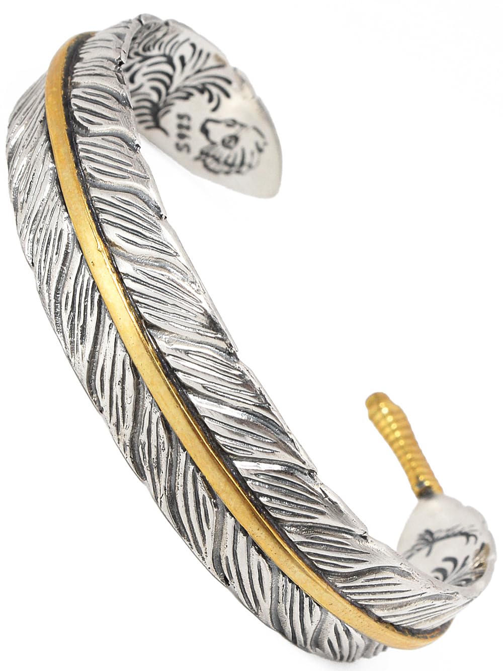 Silver 925 genuine eagle feather Indian feather bangle bracelet carved Indian Native American motif engraved simple slim thin with drawstring bag
Silver 925 genuine eagle feather Indian feather bangle bracelet carved Indian Native American motif engraved simple slim thin with drawstring bag