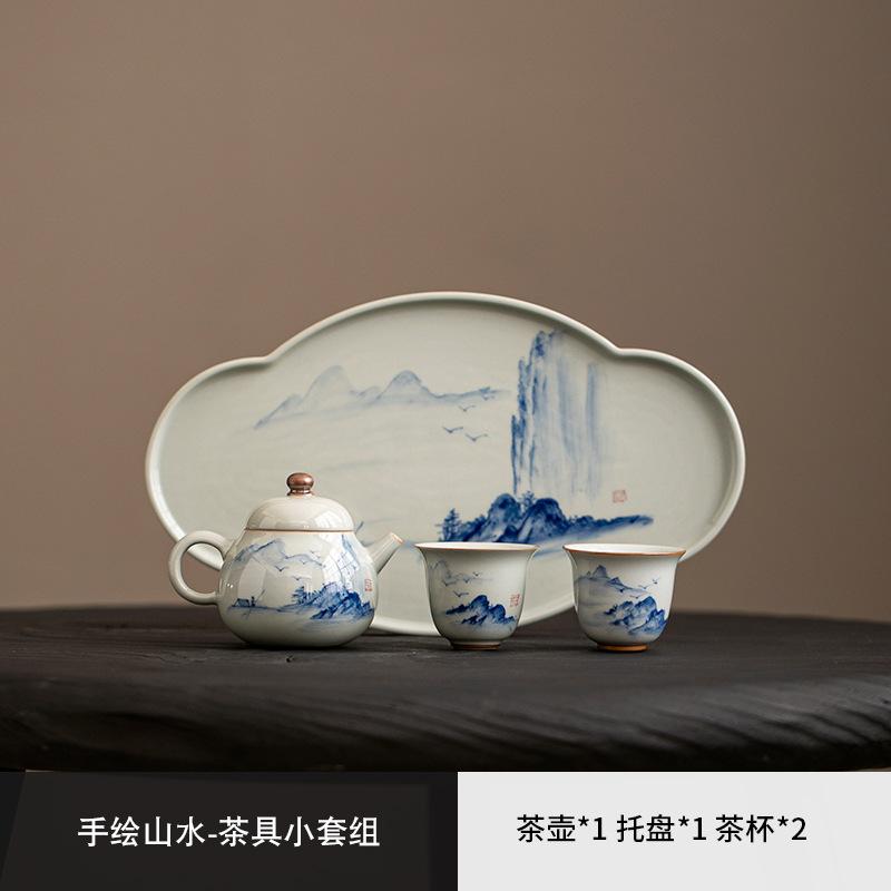 Hand Painted Landscape Ceramic Tea Set Complete Set Dry Brewing Table Tea Ceremony Set 1 Pot 2 Cup Set Teaware Accessories Gift
Hand Painted Landscape Ceramic Tea Set Complete Set Dry Brewing Table Tea Ceremony Set 1 Pot 2 Cup Set Teaware Accessories Gift