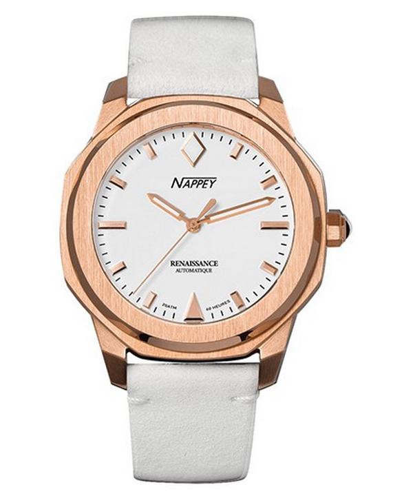 Nappey Renaissance Rose Gold And White Suede Automatic NY41-BD2M-3B2A 200M Unisex Watch
Nappey Renaissance Rose Gold And White Suede Automatic NY41-BD2M-3B2A 200M Unisex Watch