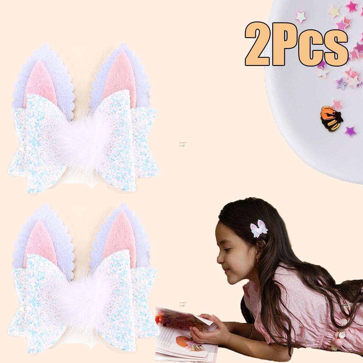 2Pcs Sweet Rabbit Ear Hair Clips For Baby Girl Cute Furry Bow Bunny Hairpin School Daily Children Accessories Headwear Headdress
2Pcs Sweet Rabbit Ear Hair Clips For Baby Girl Cute Furry Bow Bunny Hairpin School Daily Children Accessories Headwear Headdress
