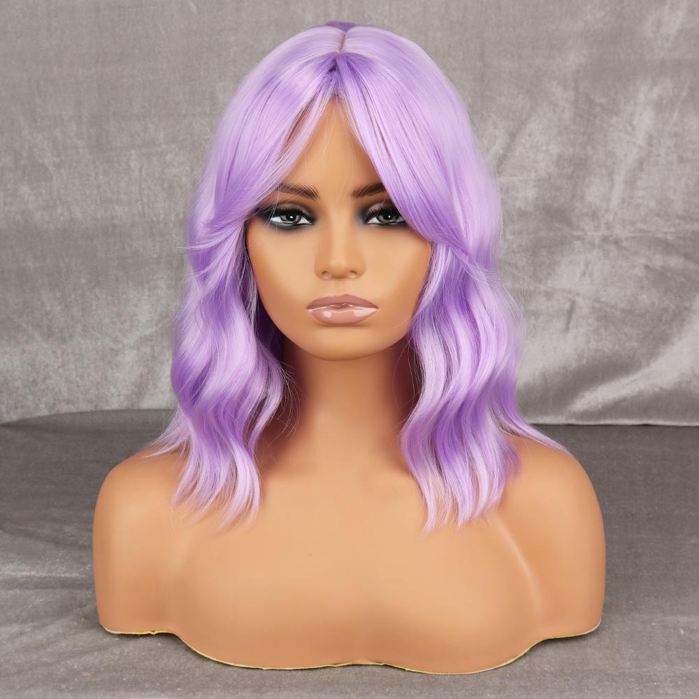 MISS WIG Фиолетовый волнистый парик из синтетического термостойкого волокна для женщин с челкой, черный, розовый, коричневый, косплей, повседневная одежда, парик 35 cm
MISS WIG Фиолетовый волнистый парик из синтетического термостойкого волокна для женщин с челкой, черный, розовый, коричневый, косплей, повседневная одежда, парик 35 cm