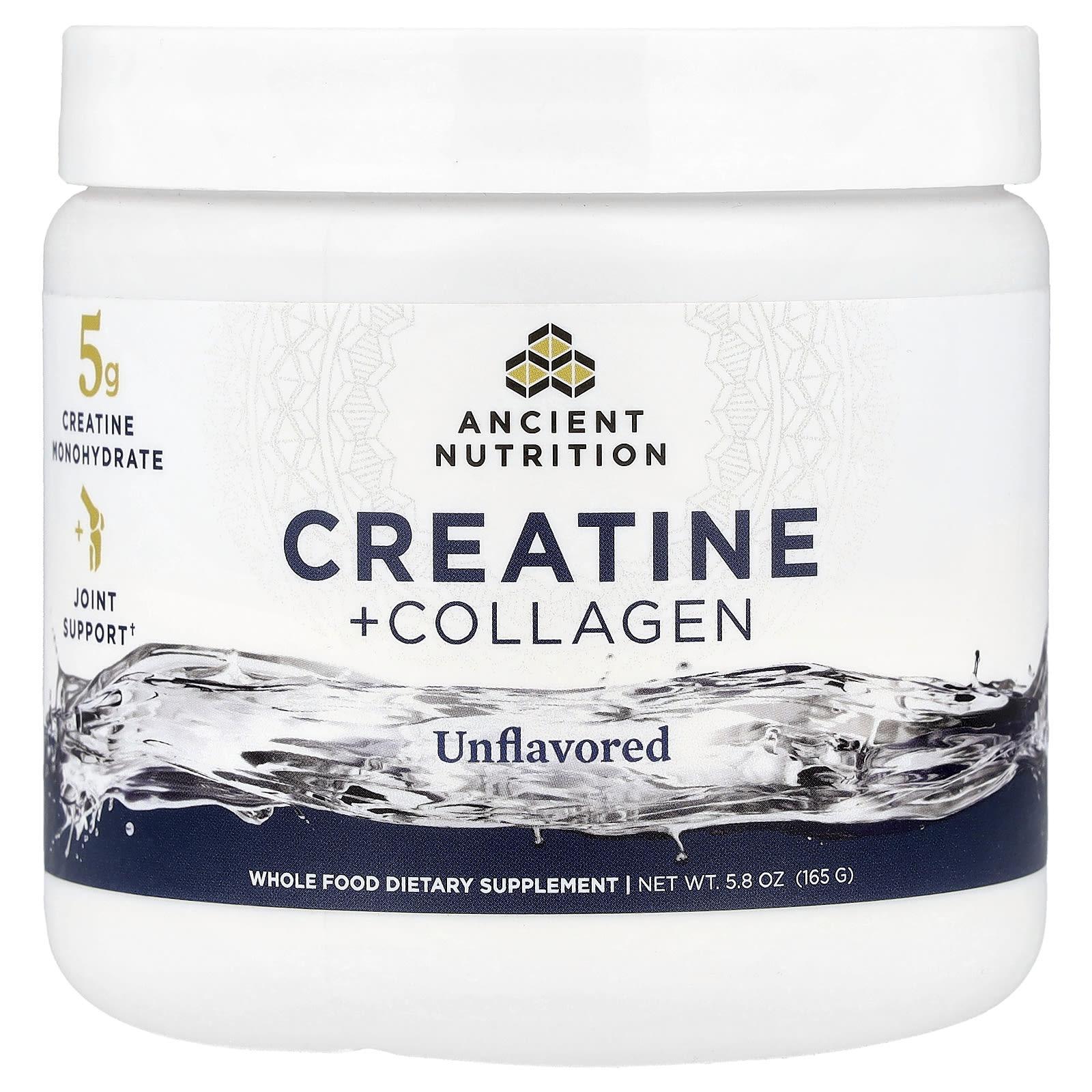 Ancient Nutrition, Creatine + Collagen, Unflavored, 165g (5.8oz)
Ancient Nutrition, Creatine + Collagen, Unflavored, 165g (5.8oz)