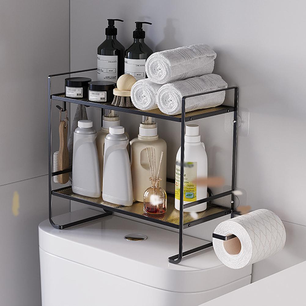 Over The Toilet Storage Shelf, 2 Tier Large Capacity Bathroom Storage Organizer With Paper Holder And 2 Hooks, Space Saving Metal Home Storage Rack black
Over The Toilet Storage Shelf, 2 Tier Large Capacity Bathroom Storage Organizer With Paper Holder And 2 Hooks, Space Saving Metal Home Storage Rack black