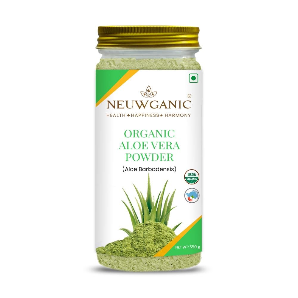 Neuwganic Organic Aloe Vera Leaf Powder, Useful For Skin & Hair Care | 550gm 1.2lbs
Neuwganic Organic Aloe Vera Leaf Powder, Useful For Skin & Hair Care | 550gm 1.2lbs