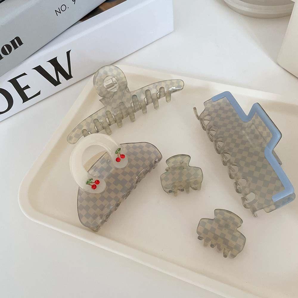 Sheet Checkerboard Headwear Shark Clip Women Hair Clips Korean Style Hairpins Mosaic Hair Claws E
Sheet Checkerboard Headwear Shark Clip Women Hair Clips Korean Style Hairpins Mosaic Hair Claws E
