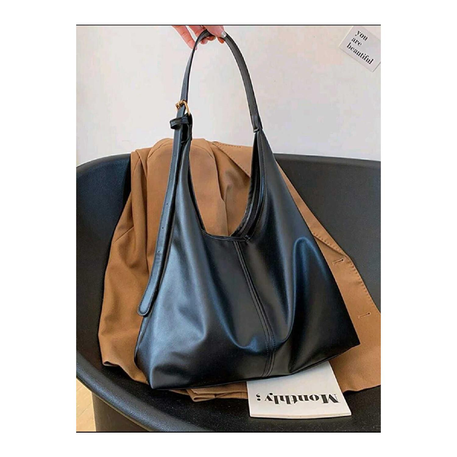 Жіноча чорна сумка через плече, м яка всередині та зовні, текстурована якісна робота та сумка з м якої штучної шкіри
Жіноча чорна сумка через плече, м яка всередині та зовні, текстурована якісна робота та сумка з м якої штучної шкіри