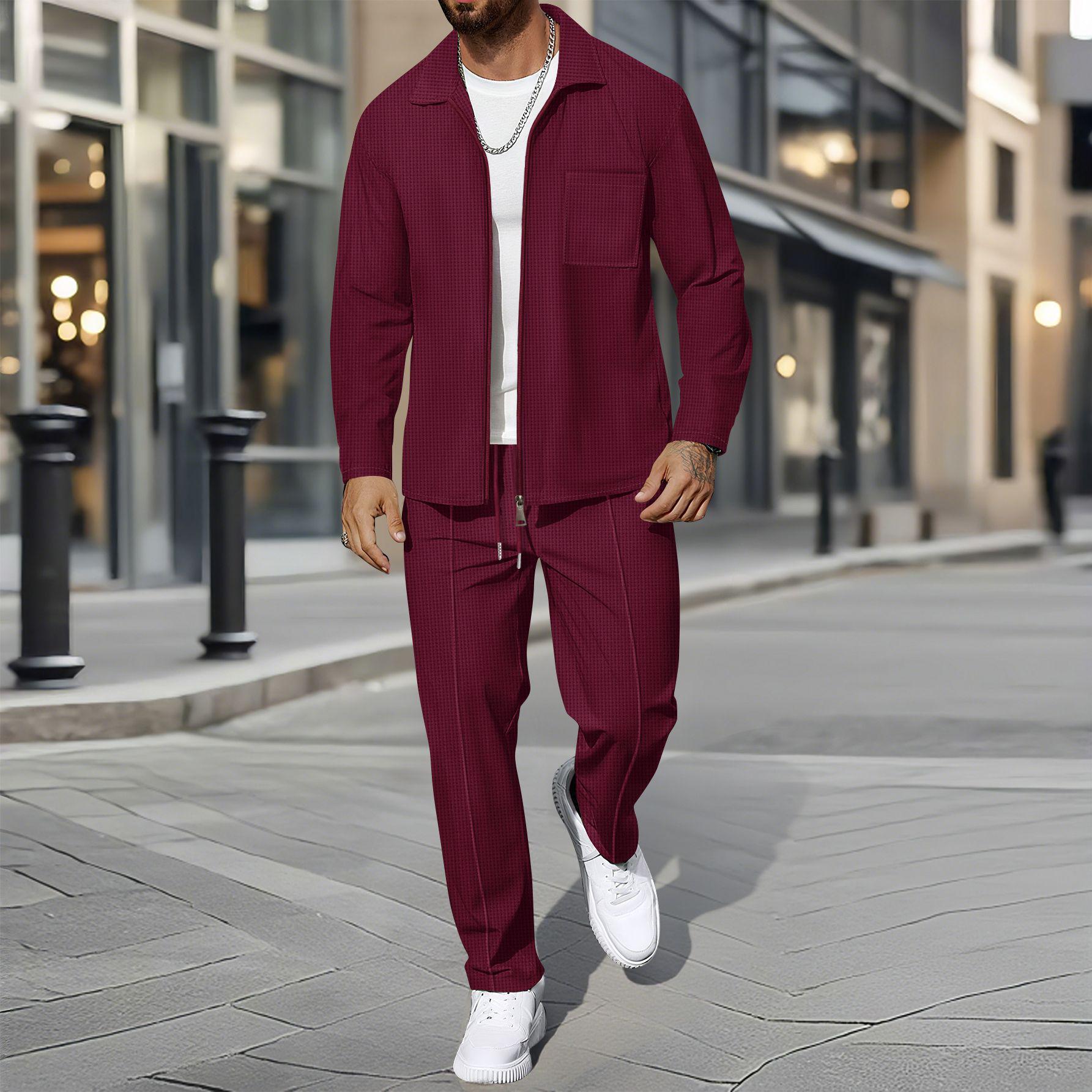 2025 Men s Autumn Waffle Texture Lapel Zip Pocket Cardigan Jacket L
2025 Men s Autumn Waffle Texture Lapel Zip Pocket Cardigan Jacket L