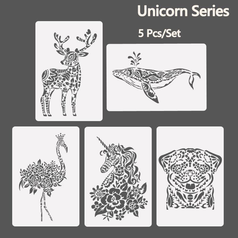 Pcs/Set 5 Diy Template Unicorn Flamingo Parrot Lion Tiger Animals Hollow-Out Painting Handicrafts Scratch Painting Template A4
Pcs/Set 5 Diy Template Unicorn Flamingo Parrot Lion Tiger Animals Hollow-Out Painting Handicrafts Scratch Painting Template A4