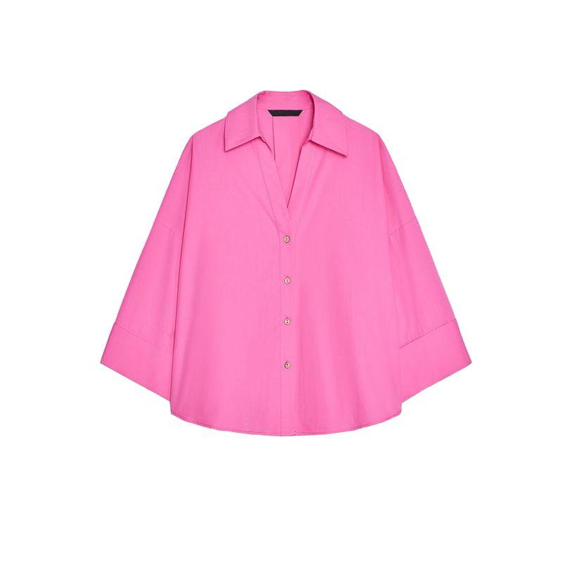 Spring New Women s Clothing Asymmetric Hem Wide Sleeve Poplin Comfortable Long Sleeve Lapel Shirt 2246255 Rose Red M
Spring New Women s Clothing Asymmetric Hem Wide Sleeve Poplin Comfortable Long Sleeve Lapel Shirt 2246255 Rose Red M