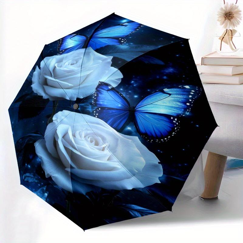 Automatic Open/Close Umbrella with Shield & - Elegant Floral design, Navy Blue Roses & Butterflies, Sturdy 8-Rib Construction (as the picture,Iron&8K)
Automatic Open/Close Umbrella with Shield & - Elegant Floral design, Navy Blue Roses & Butterflies, Sturdy 8-Rib Construction (as the picture,Iron&8K)