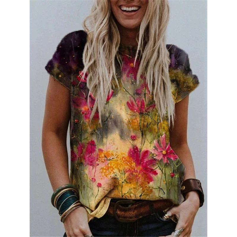 Short Sleeved T-shirt for Women with Round Neck Print Trendy Street Style Short Sleeved Loose Fit Shirt S
Short Sleeved T-shirt for Women with Round Neck Print Trendy Street Style Short Sleeved Loose Fit Shirt S