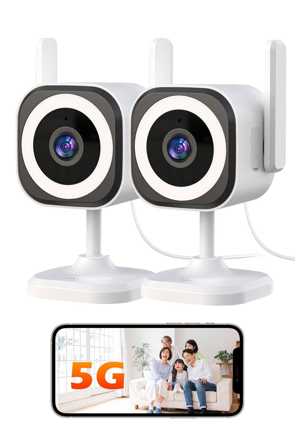 GUOANVISION 5G 2.4G WiFi Pet Camera Baby Monitor Elderly Care Camera 3MP Full HD Outdoor Indoor Smart Camera Night Vision Two-Way Audio Alarm APP SD
GUOANVISION 5G 2.4G WiFi Pet Camera Baby Monitor Elderly Care Camera 3MP Full HD Outdoor Indoor Smart Camera Night Vision Two-Way Audio Alarm APP SD