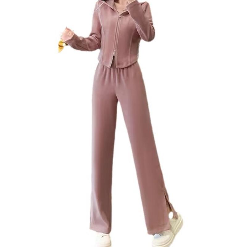 Pink Sports and Casual Suit for Women In Autumn New Salt-type Age-reducing Temperament Sweatshirt and Sweatpants Two-piece Spring Suit S
Pink Sports and Casual Suit for Women In Autumn New Salt-type Age-reducing Temperament Sweatshirt and Sweatpants Two-piece Spring Suit S