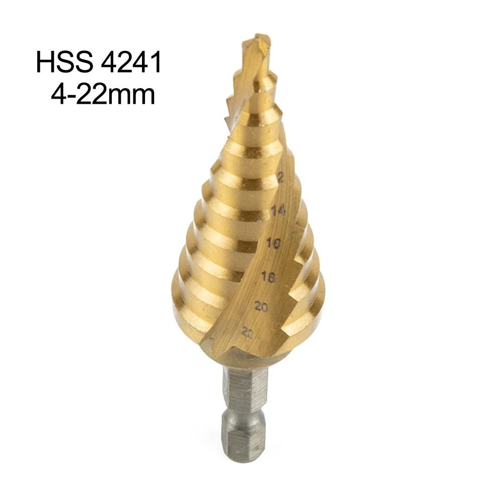 Step Drill Bit 4-22mm Drill Bit Gold Insulation Boards
Step Drill Bit 4-22mm Drill Bit Gold Insulation Boards