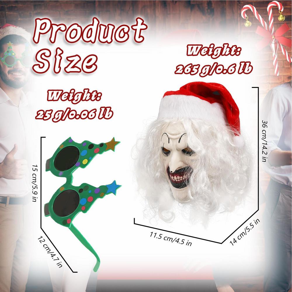 Christmas Clown Masque Headgear Costume Props With Glasses Christmas Costume Props Headgear Costume Props Accessories Bright білий
Christmas Clown Masque Headgear Costume Props With Glasses Christmas Costume Props Headgear Costume Props Accessories Bright білий