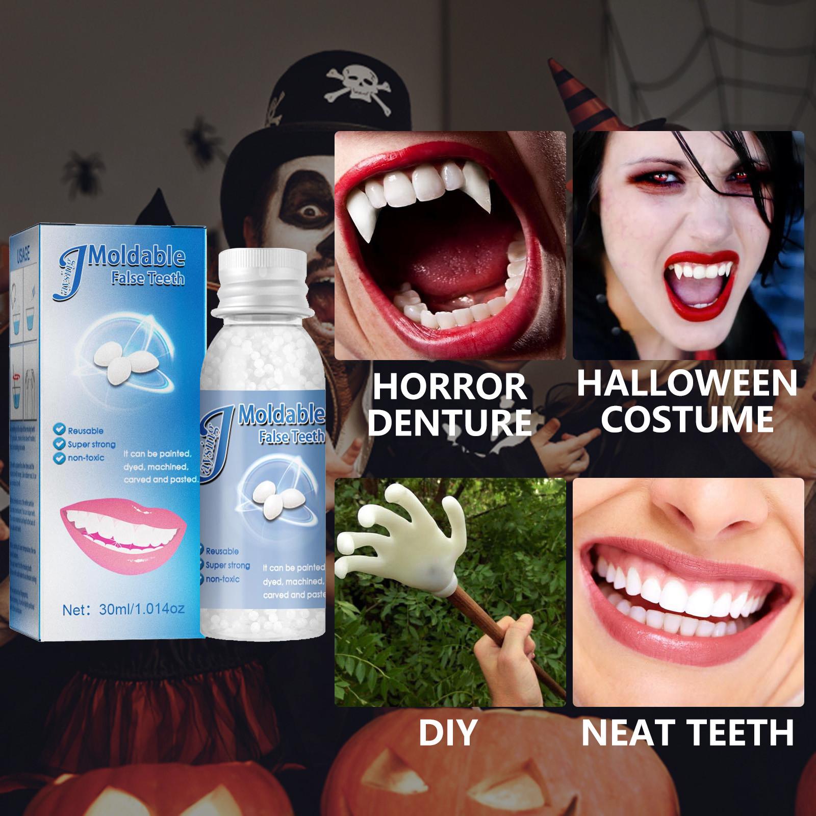 Shapeable Teething Film Makeup Denture Halloween Horror Theme Party Halloween Decoration One Size синій
Shapeable Teething Film Makeup Denture Halloween Horror Theme Party Halloween Decoration One Size синій