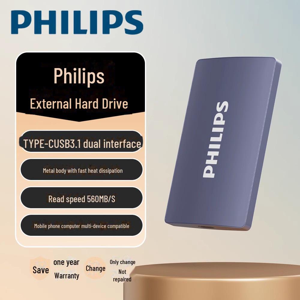 Philips 1TB Portable SSD: High-Speed External Drive for Office and Mobile Devices Philips Hard Drive 512GB
Philips 1TB Portable SSD: High-Speed External Drive for Office and Mobile Devices Philips Hard Drive 512GB