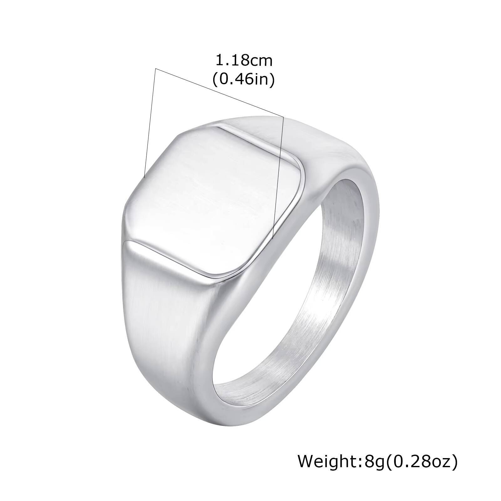 Vnox Brushed Square Signet Ring, Stainless Steel 11.8mm Wide Band for Men, Size 7-12 Chunky Finger Ring Anniversary Gift for Him 7
Vnox Brushed Square Signet Ring, Stainless Steel 11.8mm Wide Band for Men, Size 7-12 Chunky Finger Ring Anniversary Gift for Him 7