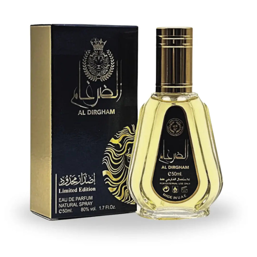 AL Dirgham Limited Edition Eau de Parfum 50ml Ard Al Zaafaran
AL Dirgham Limited Edition Eau de Parfum 50ml Ard Al Zaafaran