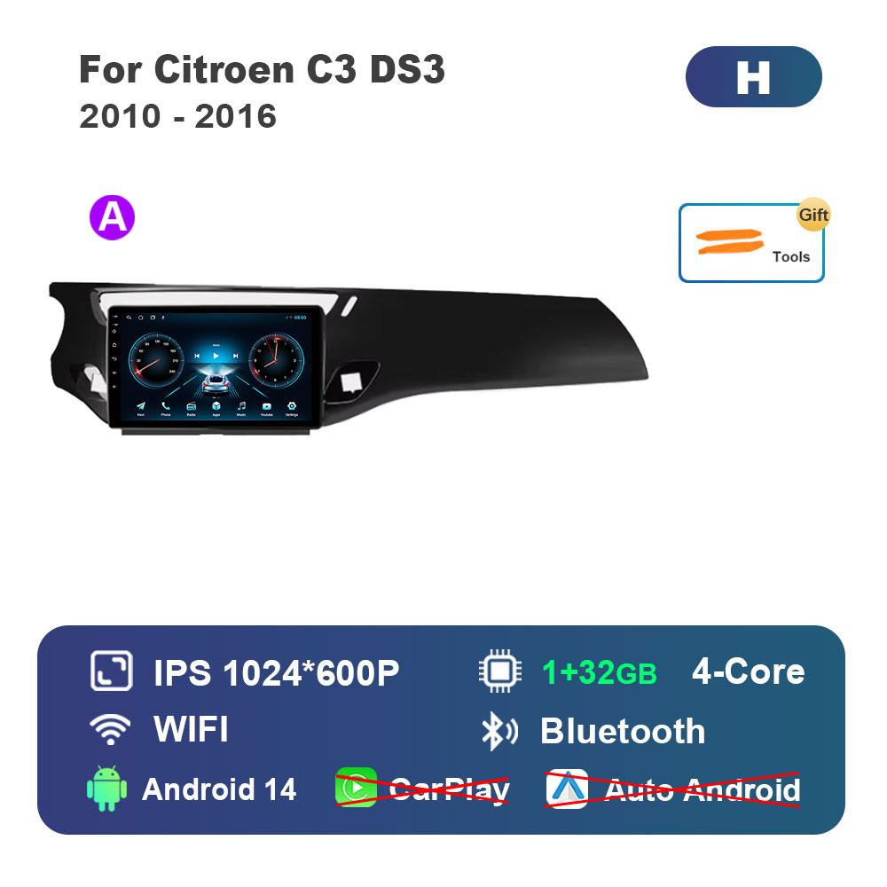 Car Video Multimedia player DSP Stereo for Citroen C3 DS3 2010 - 2016 Android 14 System GPS Navi WiFi IPS Screen 4G Bluetooth
Car Video Multimedia player DSP Stereo for Citroen C3 DS3 2010 - 2016 Android 14 System GPS Navi WiFi IPS Screen 4G Bluetooth