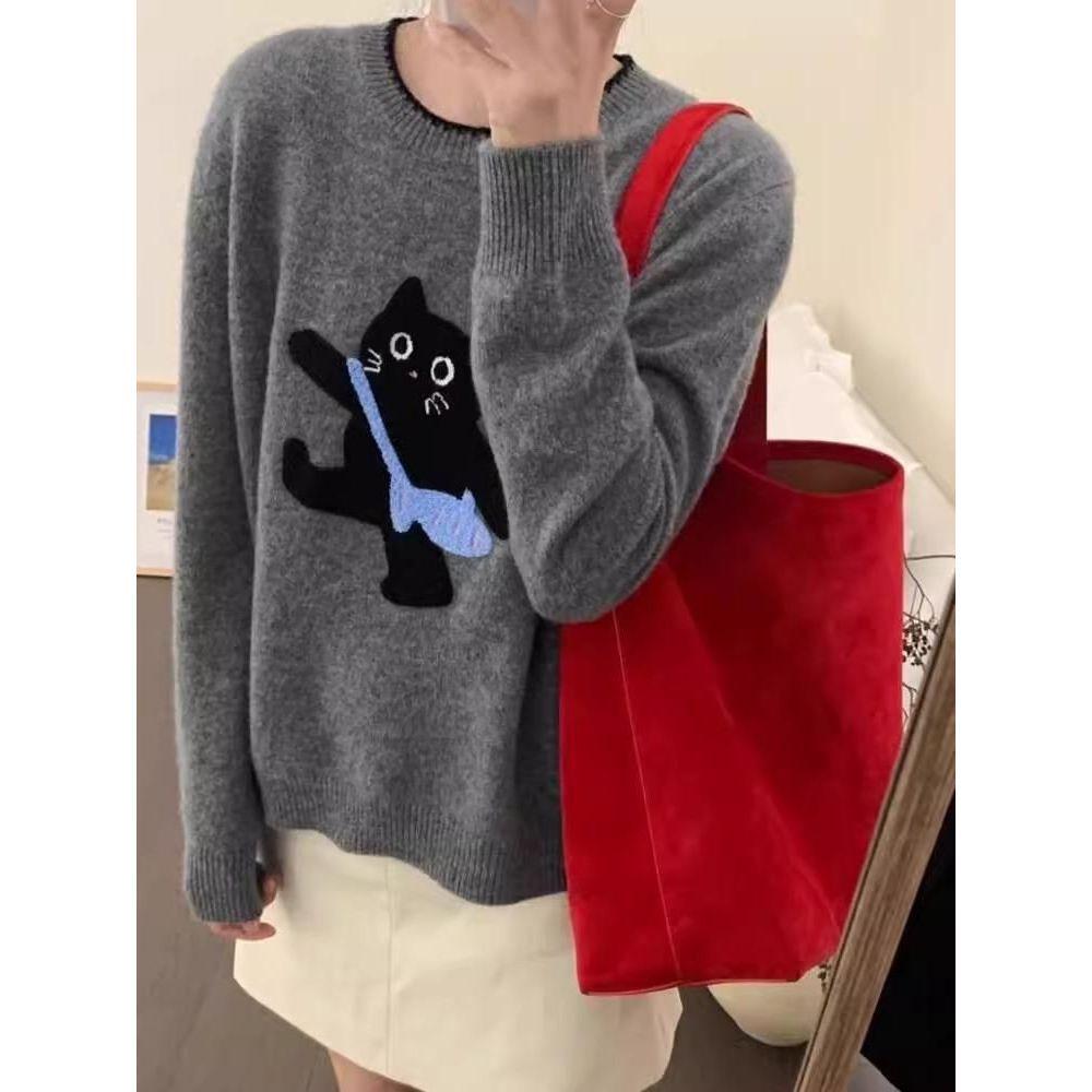 Korean Style 2025 Autumn/Winter Cute Kitten Pullover Sweater – Women s Round Neck Knitwear One Size красный
Korean Style 2025 Autumn/Winter Cute Kitten Pullover Sweater – Women s Round Neck Knitwear One Size красный