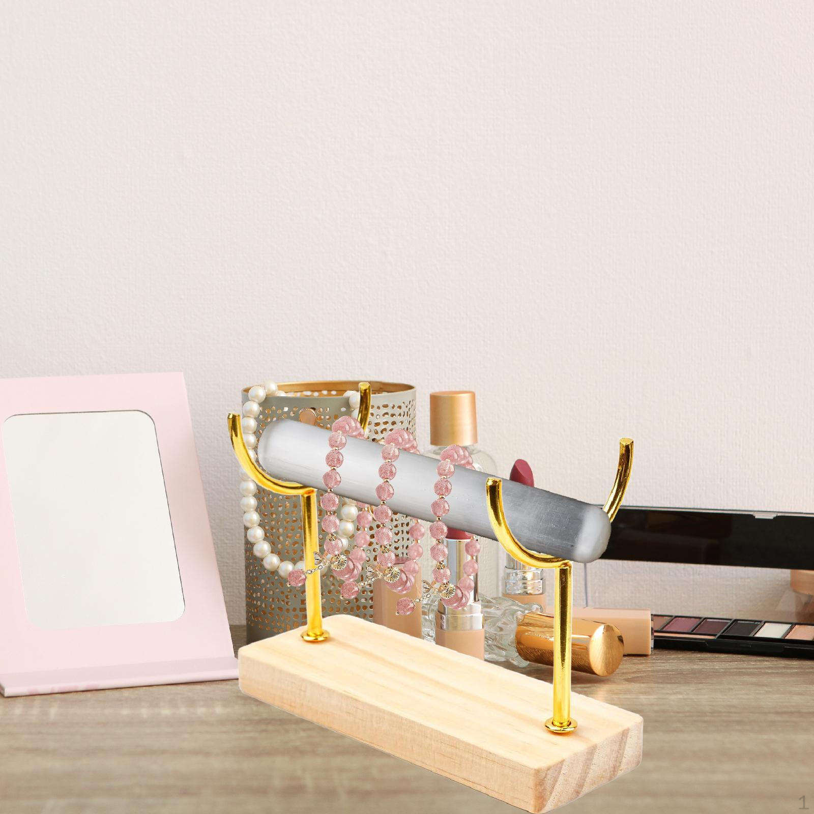 Selenite Bracelet Holder Display Stand Anklets Gift Detachable Bar with Wooden Base Organizer Gold Height 10cm
Selenite Bracelet Holder Display Stand Anklets Gift Detachable Bar with Wooden Base Organizer Gold Height 10cm
