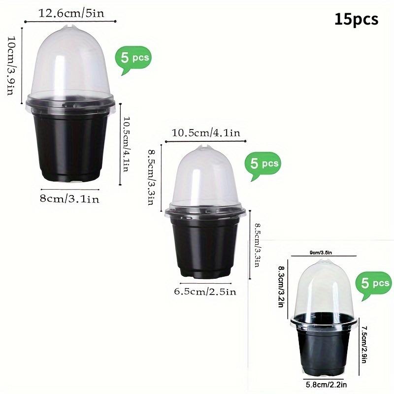 15/30pcs Transparent Round Plastic Seedling Pots with Dome Lids 8.89/10.16/12.7 Cm Durable Lightweight for Indoor/Outdoor Garden
15/30pcs Transparent Round Plastic Seedling Pots with Dome Lids 8.89/10.16/12.7 Cm Durable Lightweight for Indoor/Outdoor Garden