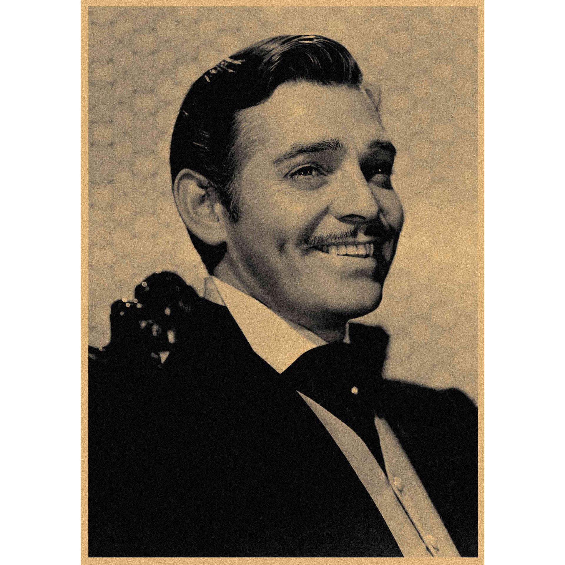 Clark Gable Retro Kraft Paper Poster: Hollywood Icon Decorative Wall Art 29.7X42cm(A3 size)
Clark Gable Retro Kraft Paper Poster: Hollywood Icon Decorative Wall Art 29.7X42cm(A3 size)