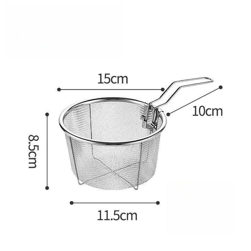 French Chip Frying Strainer Basket Stainless Steel Deep Fry Basket Round Wire Mesh With Handle Kitchen Colander Nets
French Chip Frying Strainer Basket Stainless Steel Deep Fry Basket Round Wire Mesh With Handle Kitchen Colander Nets