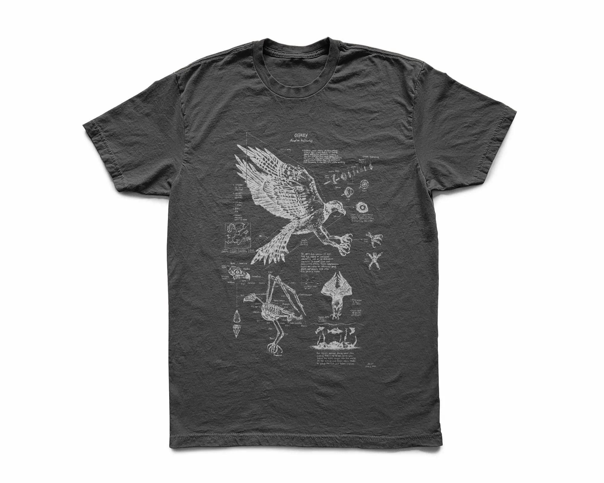 HOT SALE Fashion Osprey Anatomy T-shirt Fish Hawk Drawing Screen Printed on A Soft Cotton Shirt Hand Drawn Bird Biology Diagram 4XL
HOT SALE Fashion Osprey Anatomy T-shirt Fish Hawk Drawing Screen Printed on A Soft Cotton Shirt Hand Drawn Bird Biology Diagram 4XL