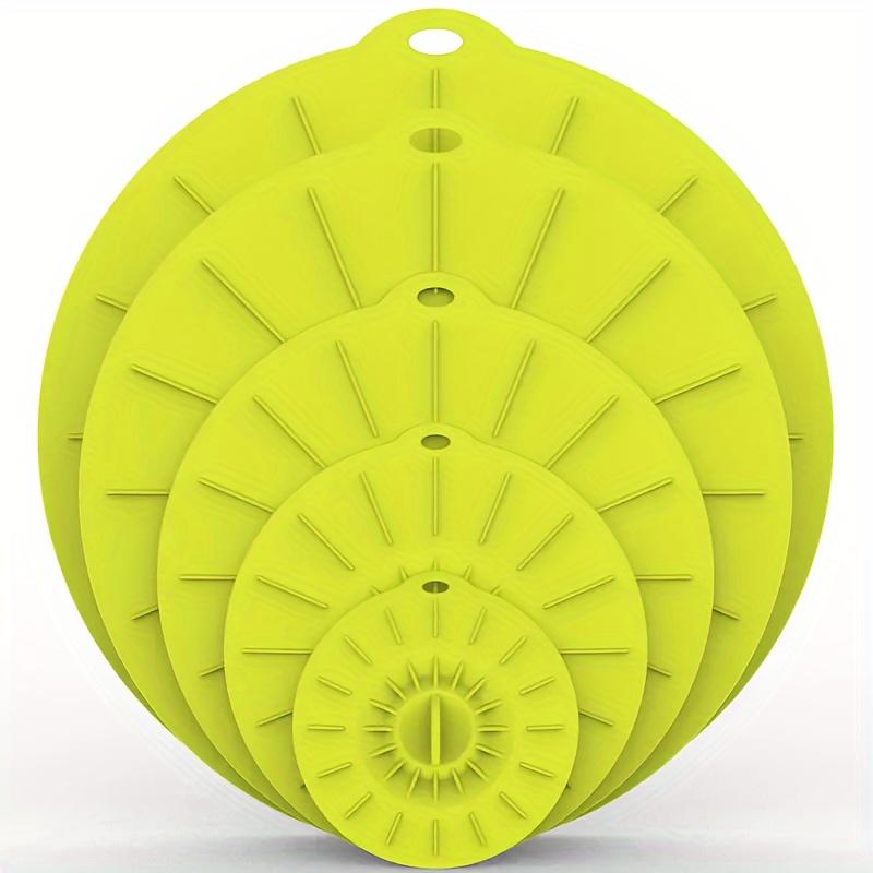 5 шт. термостойких крышек для микроволновой печи, многоразовые силиконовые крышки на присосках, 5 размеров 4-11,7 дюйма для мисок, кастрюль, сковород, чашек, микроволновая печь, плита, духовка зелёный