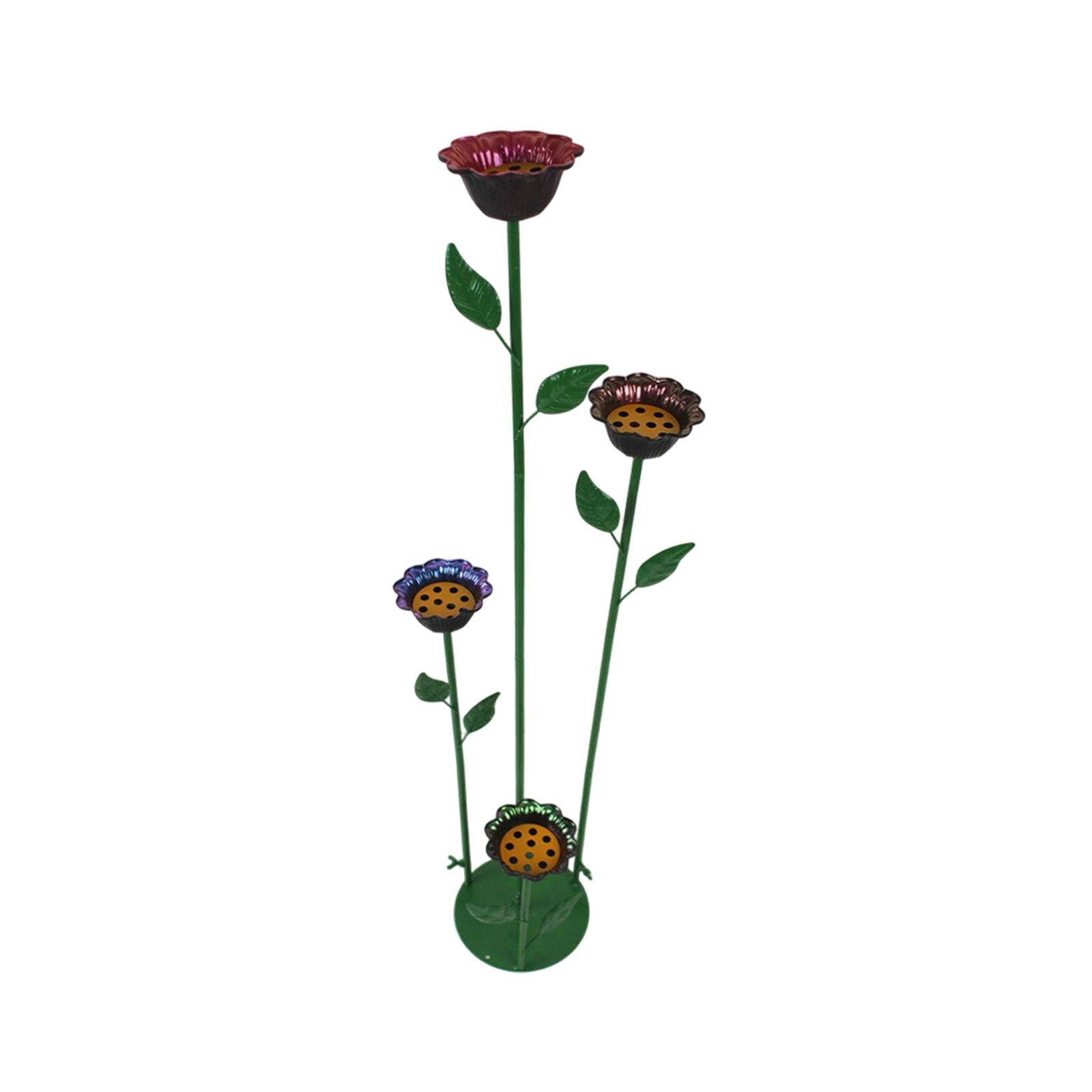 Metal Flower Garden Stake Bird Feeder and Bath Station Outdoor Yard Decorative Bird Bath with Multiple Bowls and Leaf Accents for Wildlife One Size
Metal Flower Garden Stake Bird Feeder and Bath Station Outdoor Yard Decorative Bird Bath with Multiple Bowls and Leaf Accents for Wildlife One Size