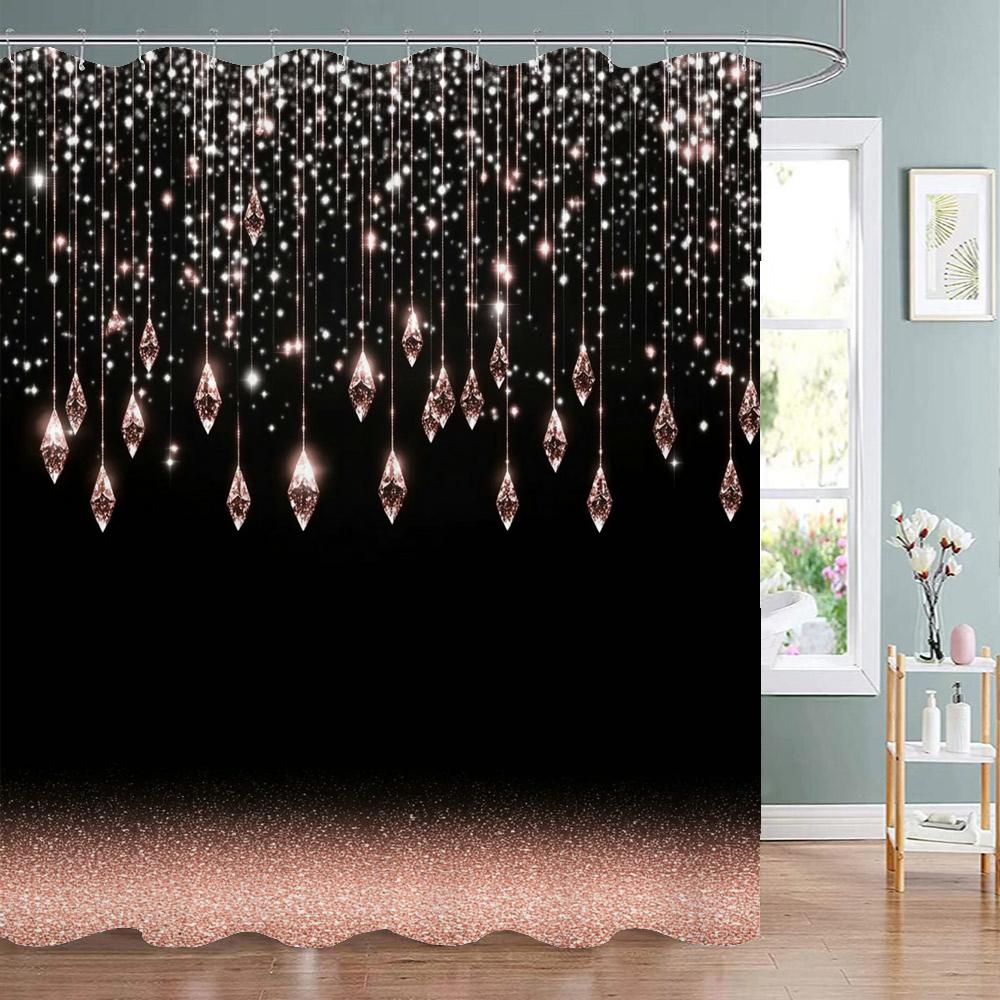 Abstract Diamond Luxury Glitter Shower Curtain, Bathroom Decorative Shower Curtain, Waterproof Shower Curtain With Hooks W60H190(CM)-1 Pcs
Abstract Diamond Luxury Glitter Shower Curtain, Bathroom Decorative Shower Curtain, Waterproof Shower Curtain With Hooks W60H190(CM)-1 Pcs