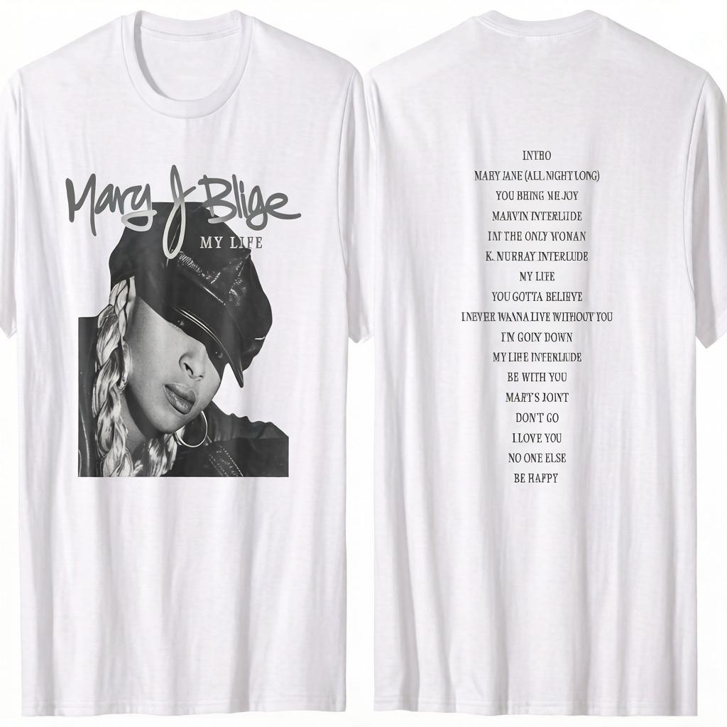 Mary J Blige My Life Tracklist Unisexs TShirt Black Cotton 100 Soft Comfortable Crew Neck Tee Luxury Clothes Unisex 4XL
Mary J Blige My Life Tracklist Unisexs TShirt Black Cotton 100 Soft Comfortable Crew Neck Tee Luxury Clothes Unisex 4XL