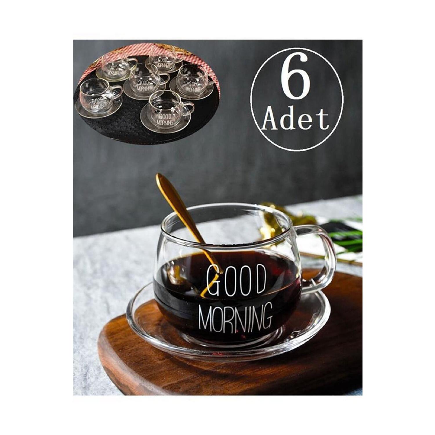 Набор кофейных чашек Good Morning из боросиликатного стекла, 90 мл, 2955