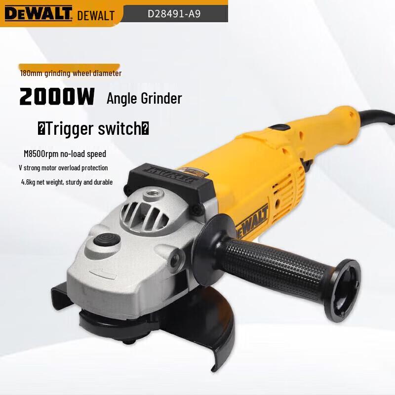 DEWALT D28491-A9 2000 Вт 180 мм Мережева кутова шліфувальна машина (болгарка) вилка CN (адаптер в комплекті)
DEWALT D28491-A9 2000 Вт 180 мм Мережева кутова шліфувальна машина (болгарка) вилка CN (адаптер в комплекті)