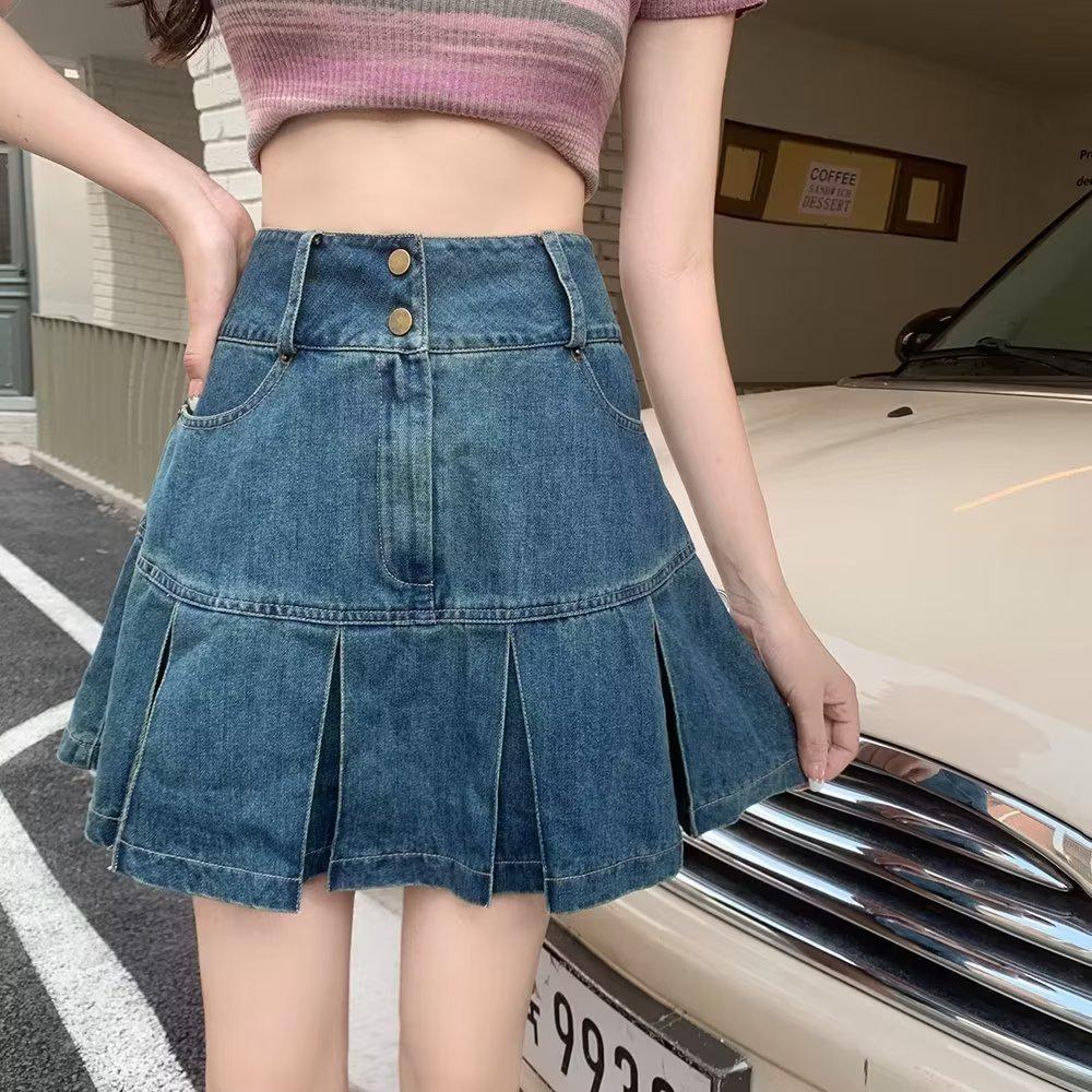 Trendy High-Waisted Harajuku A-Line Denim Midi Skirt - Women s Versatile Solid Color Skirt Extra Large
Trendy High-Waisted Harajuku A-Line Denim Midi Skirt - Women s Versatile Solid Color Skirt Extra Large