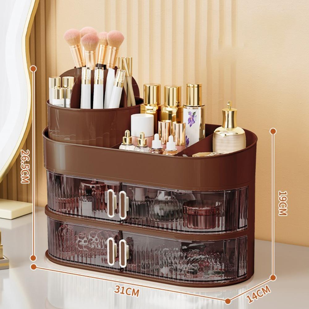 ПЭТ Коробка для хранения косметики Вращающаяся Коробка для хранения мелочей Новый Органайзер для макияжа Косметика коричневый
ПЭТ Коробка для хранения косметики Вращающаяся Коробка для хранения мелочей Новый Органайзер для макияжа Косметика коричневый