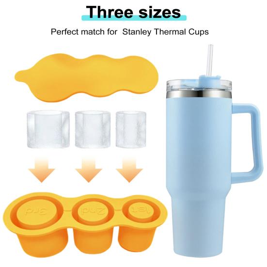 30/40Oz Tumbler Ice Cube Tray with Lid 3 Cavities BPA Free Refrigerator Summer Cup Hollow Cylinder Ice Maker Mold Kitchen Supplies светло-серый 
30/40Oz Tumbler Ice Cube Tray with Lid 3 Cavities BPA Free Refrigerator Summer Cup Hollow Cylinder Ice Maker Mold Kitchen Supplies светло-серый