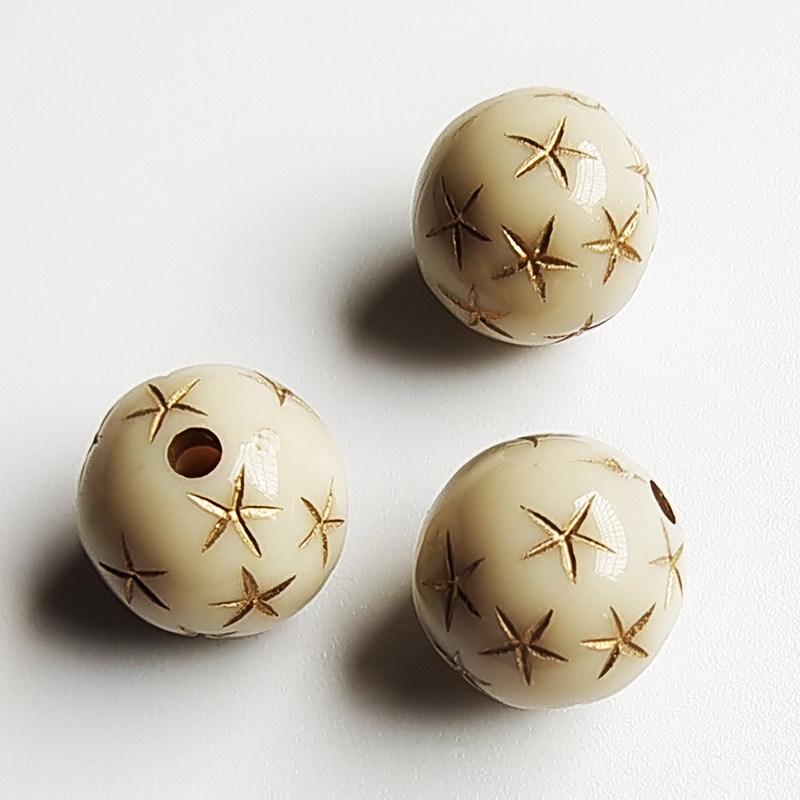 Acrylic Gold Star Round Beads for DIY Jewelry Making
Acrylic Gold Star Round Beads for DIY Jewelry Making