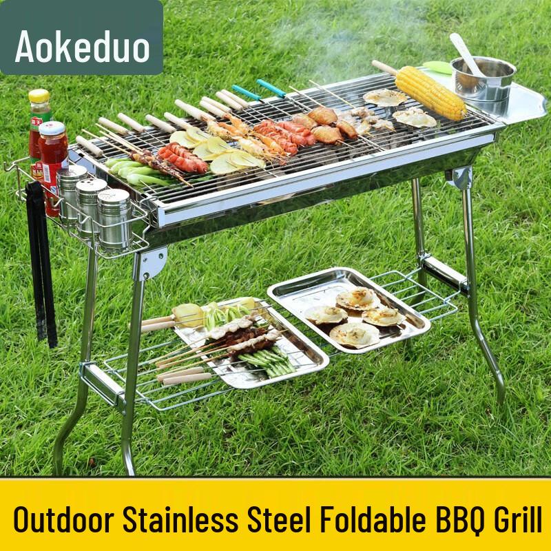 Portable Stainless Steel Charcoal BBQ Grill
Portable Stainless Steel Charcoal BBQ Grill