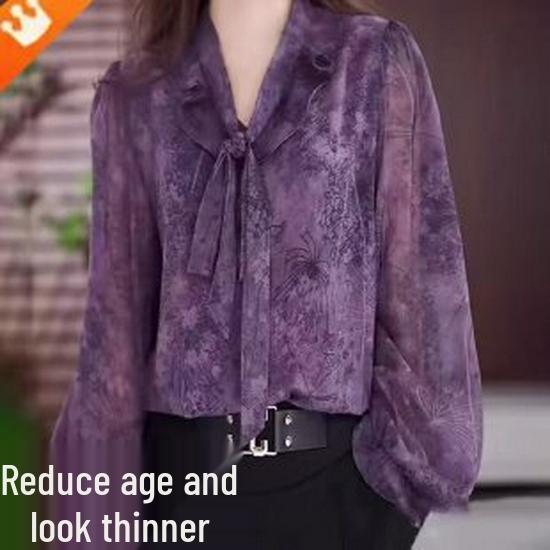 Elegant Floral Mid-Sleeve Slimming Top for Women - New Popular Style L/Recommended for 80-105 jin фіолетовий
Elegant Floral Mid-Sleeve Slimming Top for Women - New Popular Style L/Recommended for 80-105 jin фіолетовий