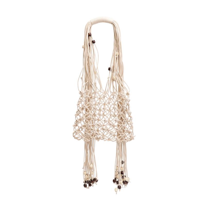 2026 New Handwoven Macrame Shoulder Bag with Wood Beads Tassel Boho Chic Net Bag for Women Summer Beach Vacation Crossbody Purse білий
2026 New Handwoven Macrame Shoulder Bag with Wood Beads Tassel Boho Chic Net Bag for Women Summer Beach Vacation Crossbody Purse білий