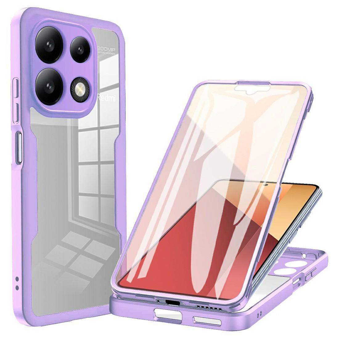 For Xiaomi Redmi Note 13 Pro 4G/Note 14S 4G Case Acrylic+TPU Clear Phone Cover with PET Screen Film Purple
For Xiaomi Redmi Note 13 Pro 4G/Note 14S 4G Case Acrylic+TPU Clear Phone Cover with PET Screen Film Purple