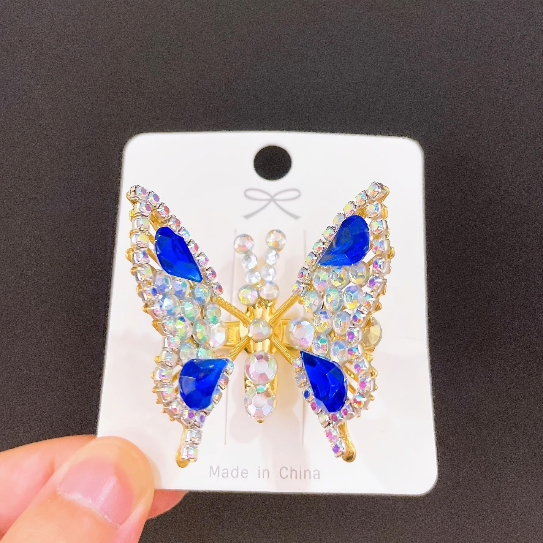 Moving Rhinestone Butterfly Hair Clip 2025 New Style Three dimensional Cute Headwear Clip Side Clip Broken Hair Clip Birthday Gift
Moving Rhinestone Butterfly Hair Clip 2025 New Style Three dimensional Cute Headwear Clip Side Clip Broken Hair Clip Birthday Gift