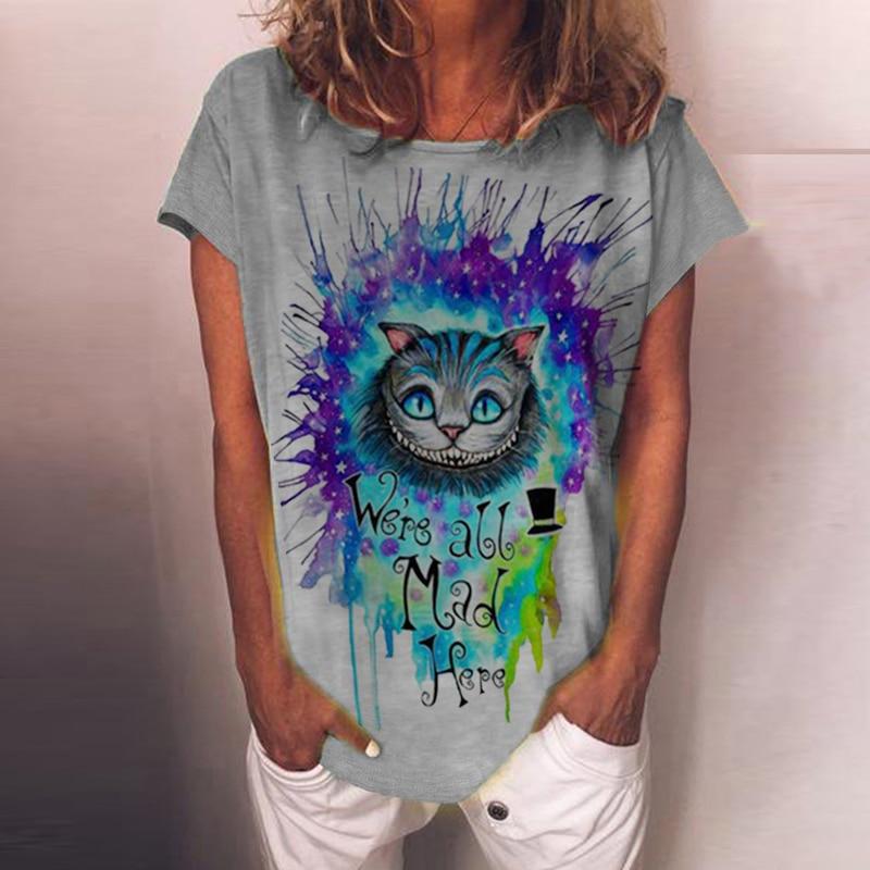 Women Summer T Shirt Trend Kitty Print Retro Fashion Short Sleeve Tees Casual Printed Tops XS
Women Summer T Shirt Trend Kitty Print Retro Fashion Short Sleeve Tees Casual Printed Tops XS